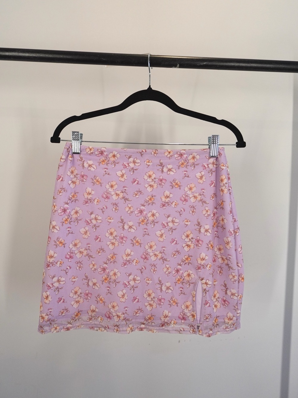 Sheer Lilac Purple Floral Mini Skirt (skirt sold separately)